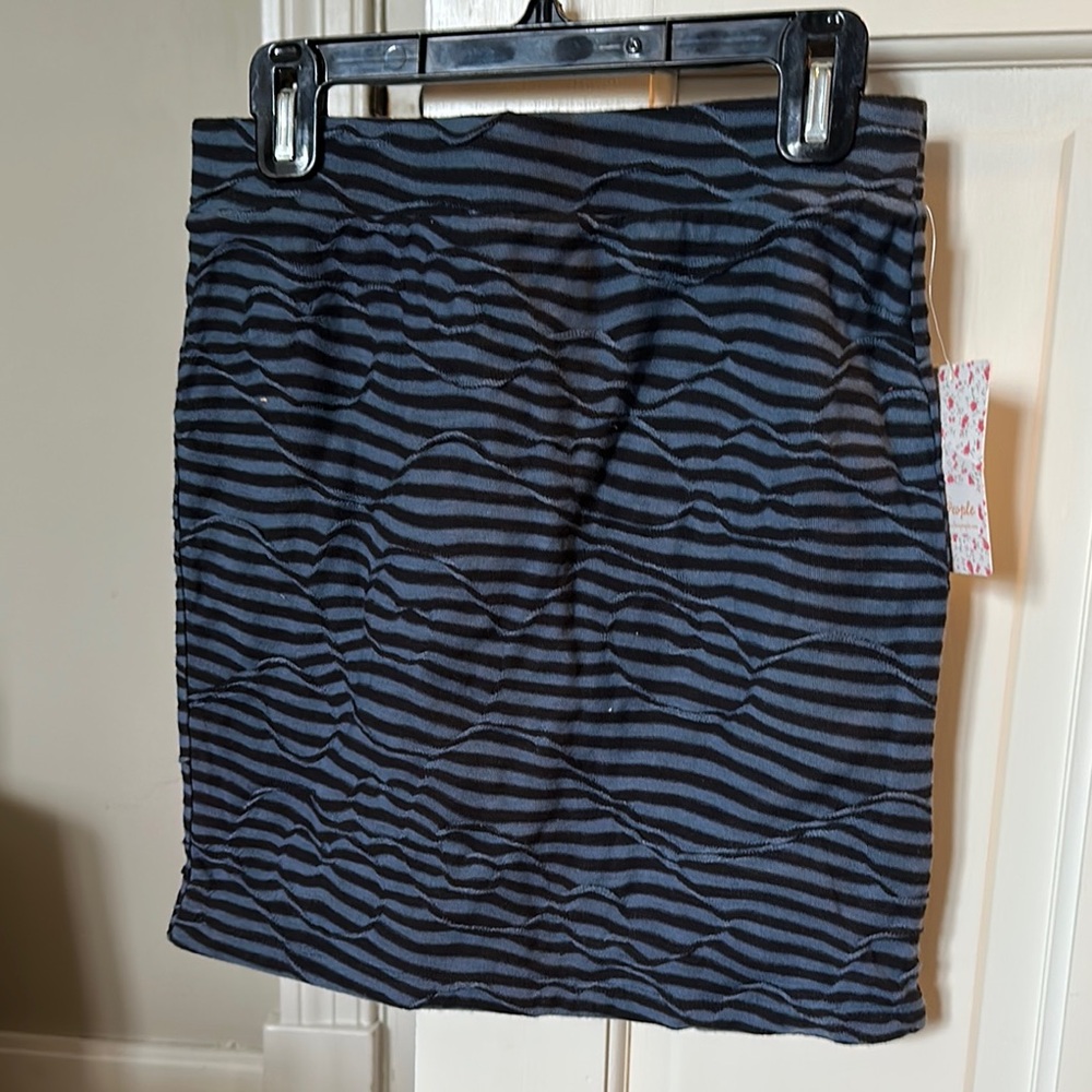 Striped Black and Gray Women's Skirt